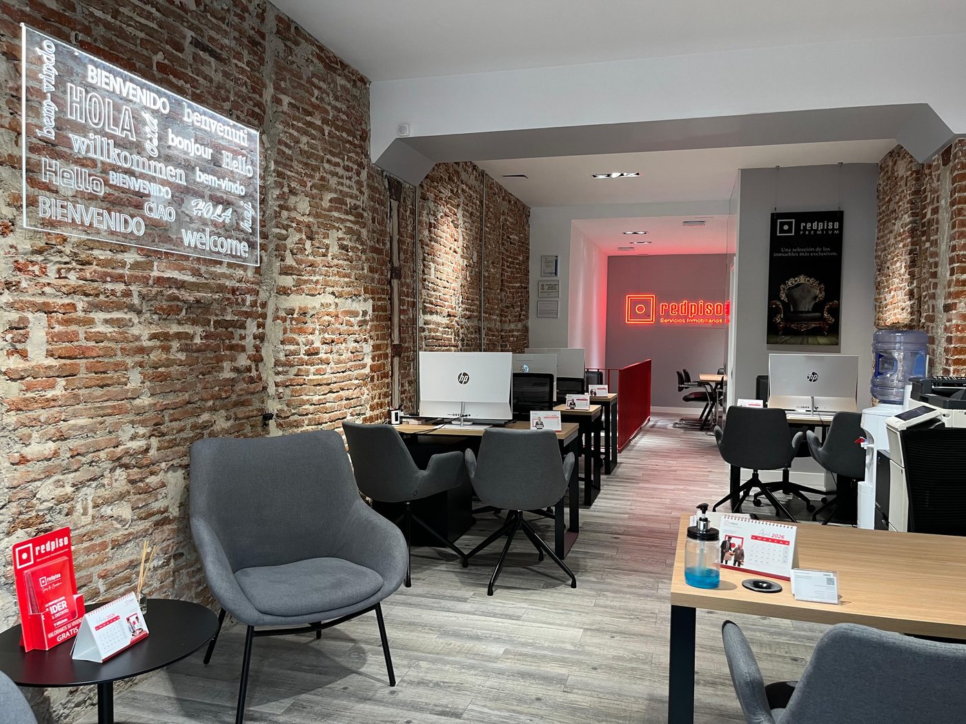 Interior de una de las oficinas Redpiso de Alberto Cabas en Madrid